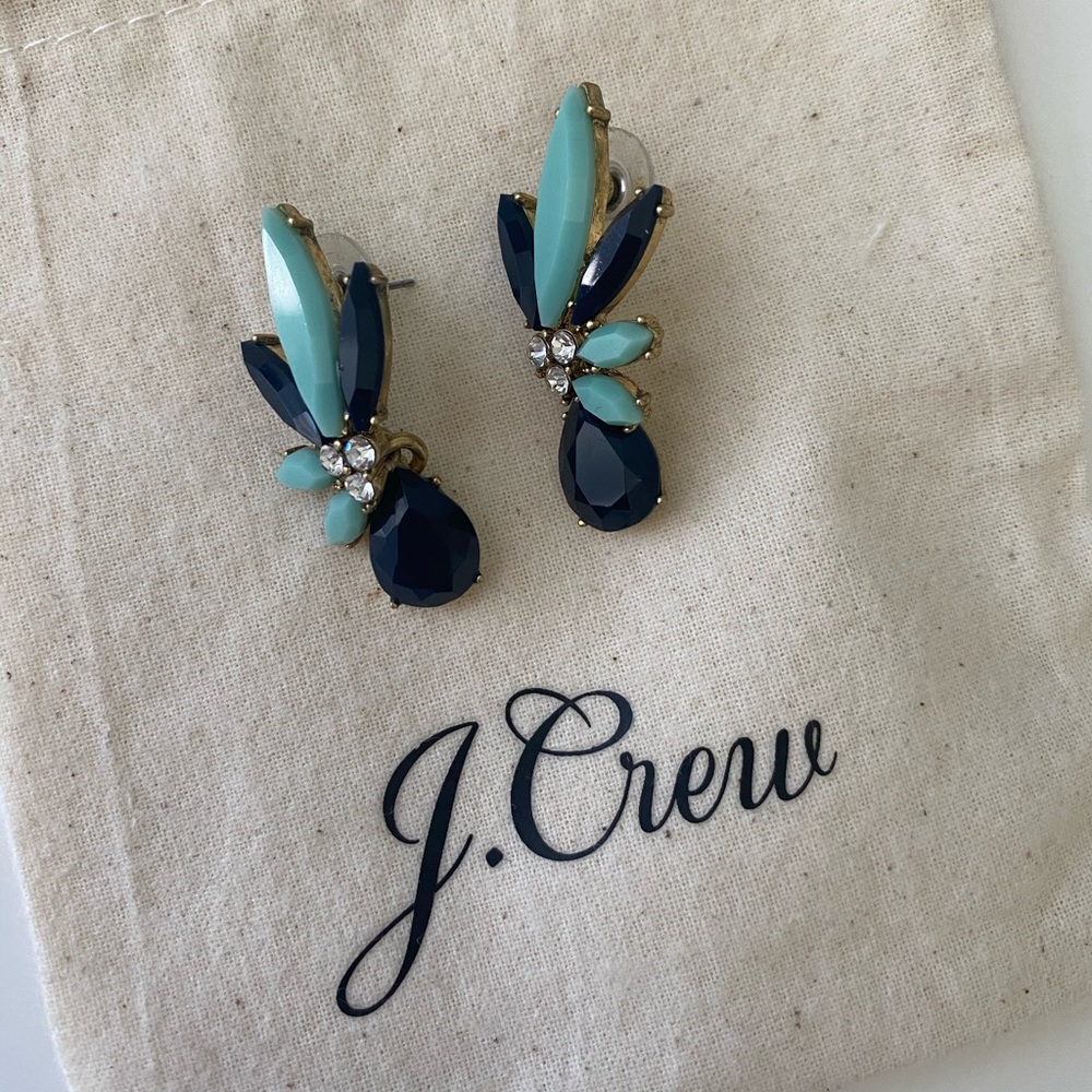 Jcrew Split-stone Flower Earrings